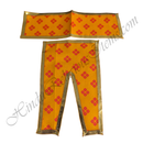 Lalan Slub Cotton Chofuli Bandhani Chira Vastra with Golden Lace