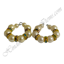 White Moti Kada With Coloured Nang(Diamond) Choki