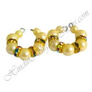 White Moti Kada With Coloured Nang(Diamond) Choki