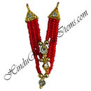 Premium Quality Three Layer Colour Moti Mala With Round Shape Pendent