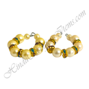 White Moti Kada With Coloured Nang(Diamond) Choki