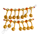 Premium Quality Nang(Diamond) Lalan Payal With Golden Moti Latkan