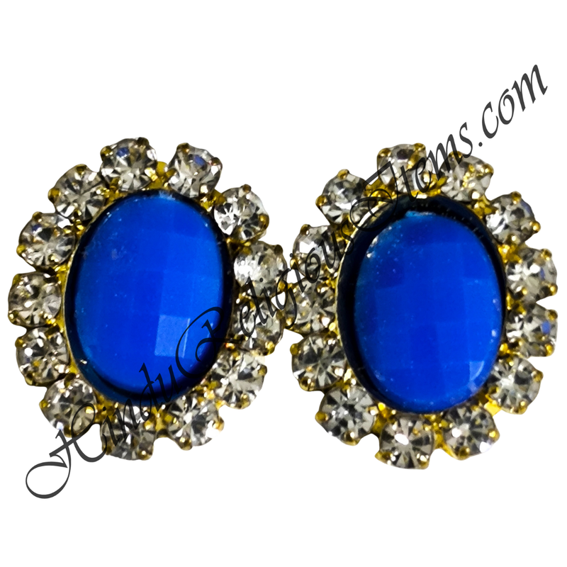 Premium Quality Oval Shape Kundal With Nang(Diamond) & Stone