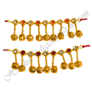 Premium Quality Nang(Diamond) Lalan Payal With Golden Moti Latkan