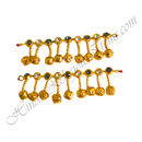 Premium Quality Nang(Diamond) Lalan Payal With Golden Moti Latkan