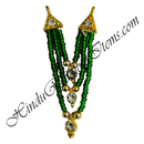 Premium Quality Three Layer Colour Moti Mala With Round Shape Pendent