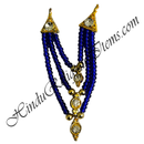 Premium Quality Three Layer Colour Moti Mala With Round Shape Pendent