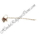 Diamond Nathani With Moti Chain And Shape Diamond