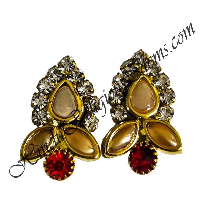 Premium Quality Various Designs Kundal With Nang(Diamond)