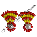 Premium Quality White Moti With Colour Moti Pot Shape Kundal