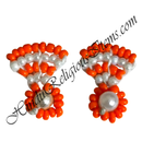 Premium Quality White Moti With Colour Moti Pot Shape Kundal