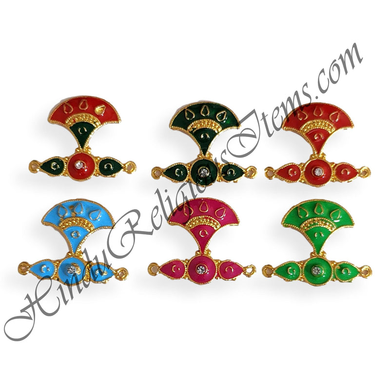 Golden Metal Meenakari  Shirpeach  With Kalgi