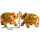 Premium Quality Wooden Painted Animal Khilona