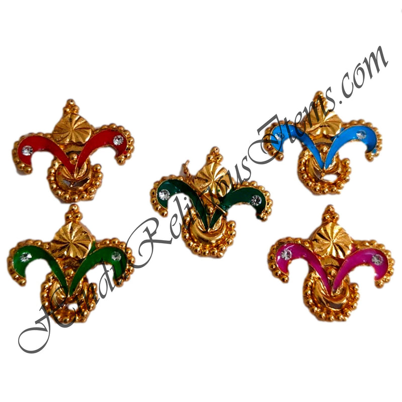 Golden Metal Meenakari Tipara