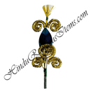 Resham & Morpankh Kalgi & Katra With Golden Jhari