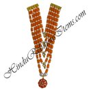 Premium Quality Five Layer Colour Moti Mala With Flower Shape Pendent