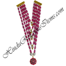 Premium Quality Five Layer Colour Moti Mala With Flower Shape Pendent