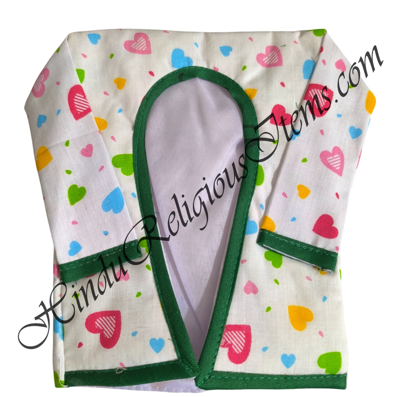 Chitraji Cotton White With Cheent Printed Gadal (Sweater) With Sleeves