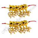 Premium Quality Golden Metal With Nang(Diamond) Lalan Payal