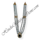 Moti Gadi Mala With Rectangle Meenakari With Nang(diamond) choki  With Three layer