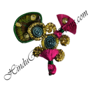 Resham & Morpankh Kalgi & Katra With Golden Jhari