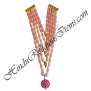 Premium Quality Five Layer Colour Moti Mala With Flower Shape Pendent