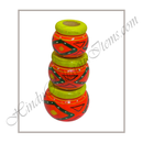 Wooden Hand Painted Matki Set