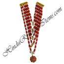 Premium Quality Five Layer Colour Moti Mala With Flower Shape Pendent
