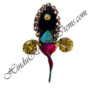 Resham & Morpankh Kalgi & Katra With Golden Jhari