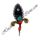 Resham & Morpankh Kalgi & Katra With Golden Jhari