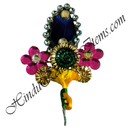 Resham & Morpankh Kalgi & Katra With Golden Jhari