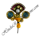 Resham & Morpankh Kalgi & Katra With Golden Jhari