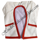 Chitraji Cotton White With Colour Border Gadal (Sweater) With Sleeves