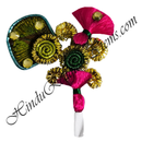 Resham & Morpankh Kalgi & Katra With Golden Jhari