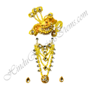 Premium Quality White Moti With Kundan Choki Chitraji Mala Set