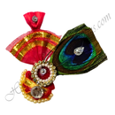 Decorative Paag With Katra & Mor Pankh With Chamak Chandrika