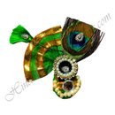 Decorative Paag With Katra & Mor Pankh With Chamak Chandrika