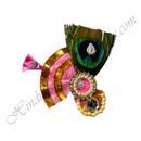 Decorative Paag With Katra & Mor Pankh With Chamak Chandrika