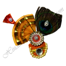 Decorative Paag With Katra & Mor Pankh With Chamak Chandrika