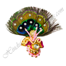 Premium Quality Morpankh Chandrika on Khulhey Paag With Diamond & Stone Work
