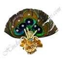 Premium Quality Morpankh Chandrika on Khulhey Paag With Diamond & Stone Work