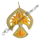 Premium Quality Jardoshi Mukut With Jhari Resham & Nang(Diamond)