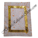 White Chitraji Cotton Vasanti / Chatna Vastra with Golden Lace