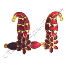 Premium Quality Golden Metal Meenakari Shirpeach And Sheeshful Set