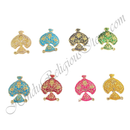 Premium Quality Golden Metal Meenakari Mukut With Flower Design