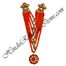 Premium Quality Six Layer Colour Moti Mala With Flower Shape Pendant