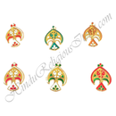 Premium Quality Golden Metal Meenakari Mukut