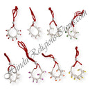 White Moti With Small Colored Moti Lalan Payal