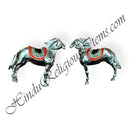 Silver Metal With Nang(Diamond) Khilona Pair (Set of 2)