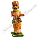 Hand Painted Wooden Gop Statue With Musical instruments
